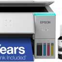 Epson EcoTank ET-2980 Wireless All-in-One Color Supertank Printer with up to 3 Years of Ink, Refillable Tanks, Perfect for Home, 15 PPM, 1.44" Color Screen, Auto 2-Sided Printing – White