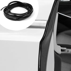 Car Door Edge Guard, 16.4Ft (5M) U Shape Car Door Edge Trim, Anti-Collision Automotive Door Edge Trim Seal Protector, Universal Anti-Scratch Vehicle Protection Accessories (Black)