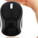 Wireless Mouse Cute Mini Computer Mouse for LaptopSmall Size Pocket Portable Compact Travel USB Optical Mice 3 Buttons 1000 DPI Cordless Mouses for PC Computer Notebook MacBook Kids Girl Gift(Black)