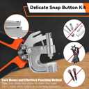 Leather Snaps and Fasteners Kit, 17mm Leather Snaps and Snap Button Kit Press Pliers, 40Sets 4Colors Metal Leather Buttons for Fabric, Clothes, Jackets, Purse, Bags