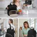 LOVEVOOK Lunch Backpack for Women, 15.6 Inch Laptop Bag with Insulated Cooler Lunch Box, Work Backpack for Teacher Nurse, Travel Backpack Lunch Bag for Camping Picnic Daily Use