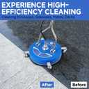 RIDGE WASHER 20 Pressure Washer Surface Cleaner, 4500 PSI Surface Cleaner with Dual Handle, Power Washer Surface Cleaner Attachment with Wheels for Cleaning Driveways, Sidewalks, Patios