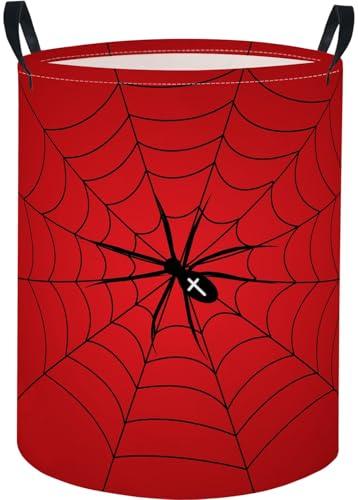 TIBAOLOVER Baby Laundry Basket Baby Nursery Hamper Kids Laundry Basket Toy Storage Bin for Boys Room Decor Gift Baskets for Bedroom Bathroom(Spider Web)