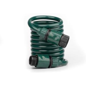 EVA Recoil Garden Hose for Outdoor: Retractable Water Hoses with Nipple QD Fittings - Lightweight and Corrosion Resistant for Yard Boat (10FT, Green)