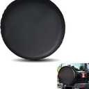 Car Spare Tire Cover, 17" Waterproof Dustproof Thickened PVC Spare Tire Anti-aging Protector, Flexible Tightly Fitting Anti-Lost Cover for 31 "-32" Tire, Universal for Cars (Black)