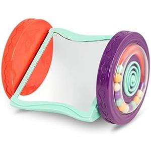 B. toys – Baby Toys Mirror with Rolling Sensory Wheels – Interactive Roly– Poly Mirror for Tummy Time & Crawling – Early Learning for Infant Development – 0+ Months