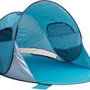 Pop Up Beach Tent with UV Protection and Ventilation Windows ? Water and Wind Resistant Double-Door Sun Shelter for Outdoor Events by Wakeman (Blue), 86 x 47