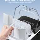 Silonn Ice Maker Countertop, Portable Ice Machine with Carry Handle, Self-Cleaning Ice Makers with Basket and Scoop, 9 Cubes in 6 Mins, 26 lbs per Day, Ideal for Home, Kitchen, Camping, RV