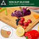 Totally Bamboo Cutting Boards for Kitchen - Bamboo Cutting Board Set with Juice Grooves, Non Toxin Cutting Boards, Chopping Boards, Charcuterie Boards, Serving Boards, Max Size 15" x 10"