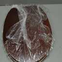 Solid Wood Elongated Toilet Seat with Soft Close Hinges, Decorative Style, Natural Wood, 18.5 x 34 Inches (Light Brown)