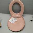 Bemis Classic Colors Slow Close Toilet Seat, Easy Clean Hinges and Durable Plastic Seat, Made in USA, Round, Wild Rose