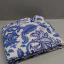 Labhanshi Indian Block Print Round Table Cloth|Jaipur Round Floral Cotton Table Cover 60 Inch 4-Seater Spring Easter Kitchen Dining Tablecloth|Patio Table Cover for Event Wedding Banquet Parties|Blue