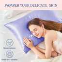 BEDELITE Satin Pillowcase for Hair and Skin, Super Soft Similar to Silk Pillow Cases 4 Pack with Envelope Closure, Cooling Pillowcases for Women Men (20"x40" King Size, Lilac)