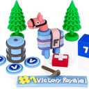 Markhomia Lemoneon Video Game Cake Toppers Upgraded Designs V2 Battle Royale Llama Decoration for Birthday Party Cake Decor 11Pcs/Set