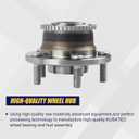 KUSATEC 512271 Rear Wheel Bearing Hub Assembly for 2006-2012 Ford Fusion 2007-2012 Lincoln MKZ 2006 Lincoln Zephyr 2003-2008 Mazda 6 2006-2011 Mercury Milan, 5 Lug w/Tone Ring ABS