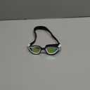 OMID Kids Swim Goggles, P2mini Polarized Swimming Goggles Comfortable for Age 6-14 (A2-mirrored Red Lens Blackred Frame)