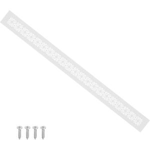 PATIKIL 24 x 2 Inch Door Air Vent Cover, Heavy Duty Aluminum Grille Ventilation Cover Louvered with Mounting Screws for Cabinet Wardrobe Door, White