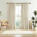 Brushed Brass Curtain Rods 32 to 152 Inch for Windows, 1 Inch Heavy Duty Adjustable Curtain Rod with Classic Metal Ball Finials, Antique Warm Gold Extra Long Drapery Rod for Living Room & Bedroom