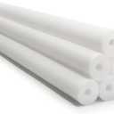 Hollowfly 6 Pack Jumbo Pool Noodles Swimming Floating Foam Tube Extra Large Hollow Bright Swimming Pool Noodles Bulk Heavy Duty for Adults(White,55 x 3.5 Inch)