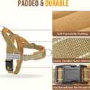 SlowTon No Pull Dog Harness - Heavy Duty Dog Harness and Leash Set for Medium Large Dogs, Reflective Tactical Harness with Soft Padded and Front Clip for Easy Walk and Training (Tan L)