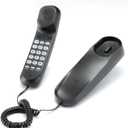 Corded Phone for Home, Durable landline Phone with Large Buttons for Seniors, Versatile Mini Phone for The Home, Office, and More (Black)
