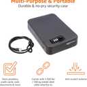 Portable Security Case Lock Box Safe with Combination Lock for Documents, Valuables, Personal Items, Dorm Room, Home, Large, Black