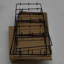 EsLuker.ly Rotating Earring Display Holder Stand for Vendors Events Selling, Large Capacity 36 Hooks Jewelry Rack with Wooden Base for Earring Card Sales, Enhances Retail Visibility(Brown)