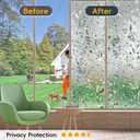 Rainbow Window Privacy Film Decorative, Stained Glass Tint for Home, 3D Decals Clings for Glass, Static Cling Sticker, Suncatcher Cover,45.2" by 157.4", 47.2 Inch * 157.4 Inch