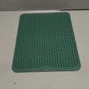MicoYang Silicone Dish Drying Mat for Multiple Usage,Easy clean,Eco-friendly,Heat-resistant Silicone Mat for Kitchen Counter or Sink,Refrigerator or drawer liner Green L 16 inches x 12 inches