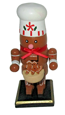 Ochine Christmas Santa Claus Nutcracker Figurine Christmas Decorations, Christmas Snowman Penguin Gingerbread Man Nutcracker Statue Xmas Holiday Wooden Nutcracker Ornaments Santa Figure Home Decor 