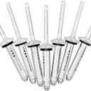 ALLCLEAN 40 Pcs 3/16" Grip Tri-Grip Rivets,Kayak Pad Eye Deep Water Tri-Fold Bulb Mounting Rivet,Built-in Waterproof O-Ring,All Aluminum for Installing Kayak, Boat and Canoe Accessories(3/16"1")