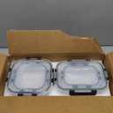 Liuruiyu 8 Pack Glass Food Storage Containers with Lids, Meal Prep Containers, Airtight Bento Boxes with Leak Proof Locking for Microwave, Oven, Freezer and Dishwasher, BPA Free (transparent)