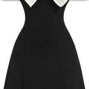 Floerns Girl's Bow Off The Shoulder Dress Elegant A Line Short Sleeve Color Block Party Dresses, Size: 12 Years