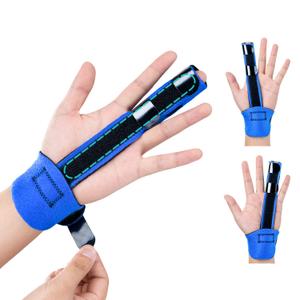 DrFinger Broken Finger Splint Brace for Trigger Finger,Injured, Arthritis Pain, Adjustable Brace with 2 Aluminum Plate (1-Finger)