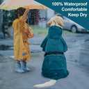 Waterproof Dog Raincoat Adjustable Dog Hooded Slicker Poncho Raincoat for Medium Large Dogs, Reflective Dog Rain Jacket(Blue, 5XL)