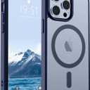 SUPFINE Magnetic for iPhone 13 Pro Case (Compatible with MagSafe) (Military Grade Drop Protection) Slim Translucent Matte Shockproof with Anti-Fingerprint Phone Case,Navy Blue