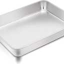 TeamFar Lasagna Pan, 12.3 x 9.75 x 2, Stainless Steel Rectangular Cake Brownie Casserole Pan For Roasting Baking, Healthy & Heavy Duty, Brushed Surface & Deep Side, Dishwasher Safe