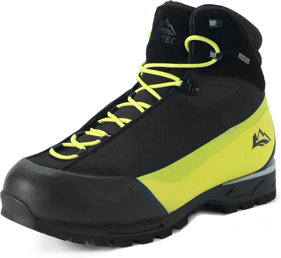 Waterproof Men's Hiking Boots  Durable and Comfortable Men's Climbing Boots for Rugged Outdoor Adventures, Perfect for Hiking and Climbing (8 Wide, Green&black)