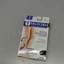 Truform 20-30 Mmhg Compression Stockings for Men & Women, Thigh High Length, Dot Top, Closed Toe, Black, Large (20-30 Mmhg) (Large (1 Pair))
