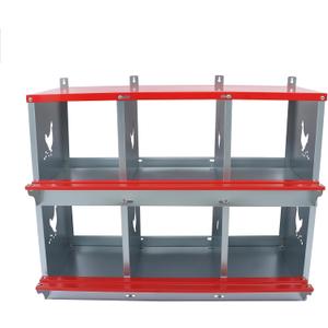 Munirater Chicken Nesting Box 6 Two Tier Metal Hens Ducks Egg Laying Box