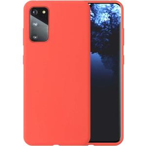 Liquid Silicone Phone Case for Samsung S20+ G985 6.7" Full Body Protection/Shockproof/Gel Rubber/Cover Case Drop Protection Coral Red