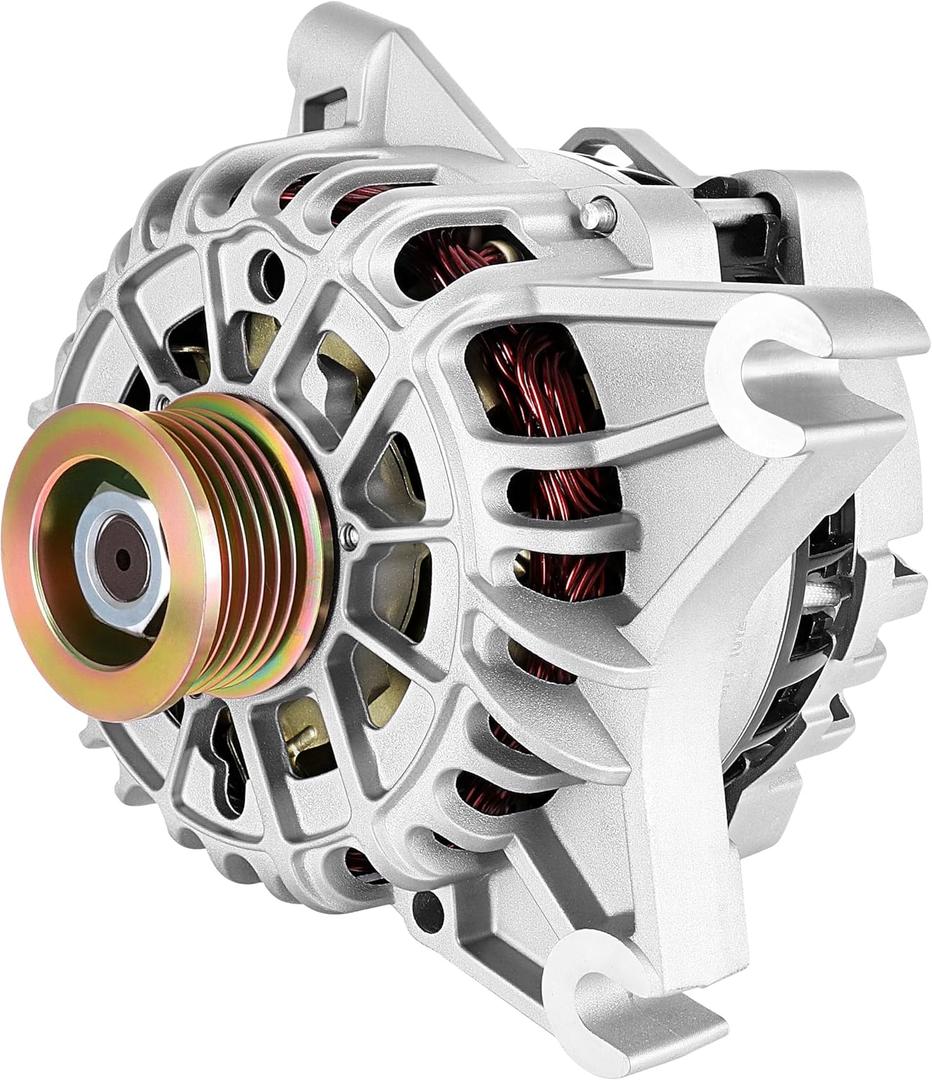 SCITOO GT Alternator Fits For 1999 2000 2001 2002 2003 2004 for Ford Mustang 4.6L - 12V 105Amp CW 6-Groove Pulley, Replaces OEM 8252 AFD0059 XR3U-10300-AA XR3U-10300-AB XR3U-10300-AC