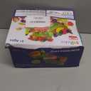 100 PCS Cutting Play Food Toy for Kids Kitchen, Pretend Food Toys for Toddlers, Play Kitchen Toys Accessories with 2 Baskets, Fake Food/Fruit/Vegetable, Birthday Gifts for 3 4 5 6 Years Old Boys Girls (Green)