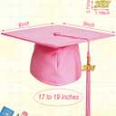 Kindergarten Graduation Cap and Gown 2026 Kids Set Preschool Unisex Grad Attire for Little Ones Tassel Certificate Toddler (Pink) 30"