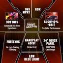 SANSUI 24 Inch Gaming Monitor 200Hz 180Hz 1Ms FreeSync HDR 110% sRGB FHD 1080P Computer Monitor HDMI DP Ports Eye Care Frameless VESA Mount Cable Management (ES-G24F4L HDMI Cable Included)