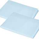 American Baby Company 2-Pack 100% Natural Cotton Percale Standard Daycare/Pre-School Cot Sheet, Blue, 23" x 51", Soft Breathable, for Boys and Girls