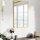 24x36 Mirror Rectangle Full Length Wall Mounted or Against Wall Aluminum Alloy Metal Frame Dressing Mirrors for Entryway Bedroom Bathroom Living Room 36x24 inch Gold