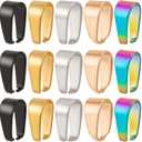 SUNNYCLUE 1 Box 50Pcs Stainless Steel Pinch Bails Rose Gold Silver Snap on Bails Pendant Bail Connectors 7x4x3mm Ice Pick Pinch Bail Open Clasp Bails Necklace Pinch Clasps for Jewelry Making Supplies