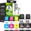 31 32XL Ink Bottle Set, Smart Tank 5000 5101 7602 570 651 Ink Refill Compatible with HP 31 Ink 32XL Black Ink Bottle Set Compatible with HP Smart Tank 5000 5101 7602 570 651 6001 7001 7301 Printers