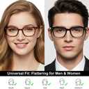 3-Pack Nearsighted Distance Glasses for Men Women, TR90 Lightweight Eyeglasses with Spring Hinges